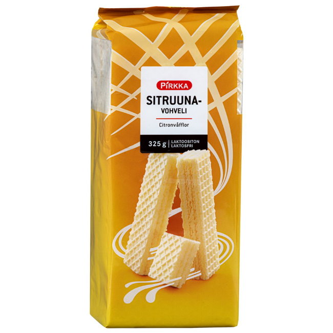Вафли Pirkka (лимон) 325 гр