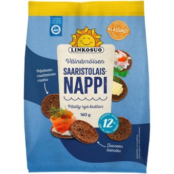 Крекеры Linkosuo Väinämöisen Saaristolaisnappi 160 гр Крекеры Linkosuo Väinämöisen Saaristolaisnappi 160 гр