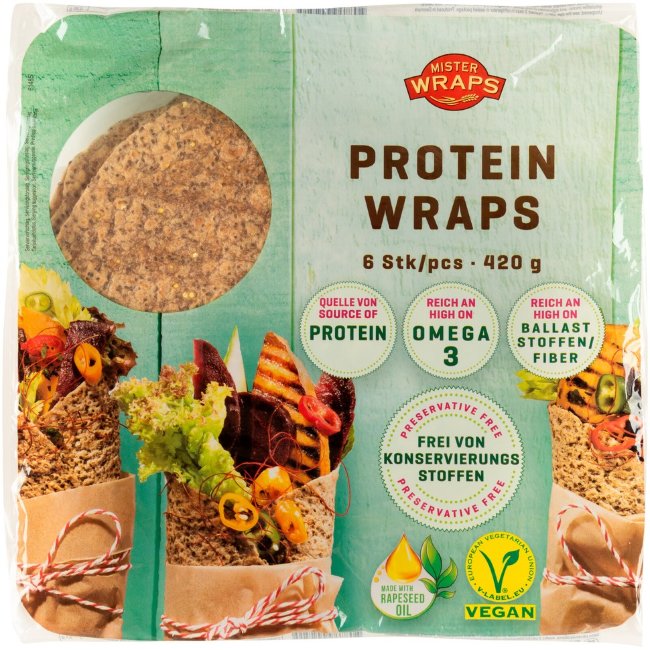 Протеиновые тортильи Mr. Wraps 6 шт 420 гр
