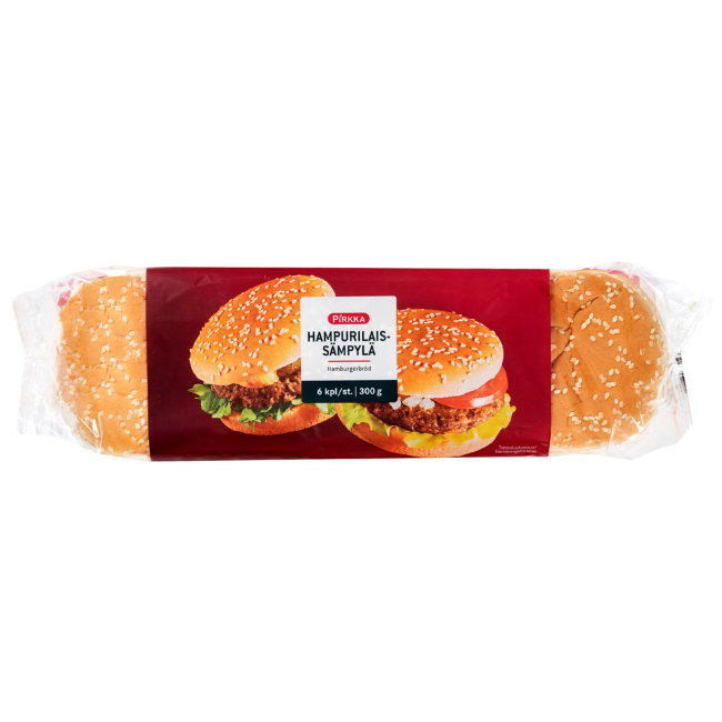 Булочки для гамбургера Pirkka (уп 6 шт) 300 гр