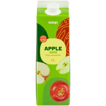 Яблочный сок + кальций Coop 1 л Яблочный сок + кальций Coop 1 л