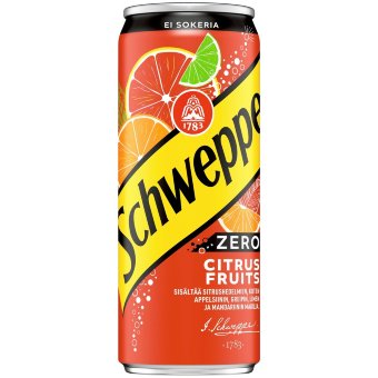 Освежающий напиток Schweppes Citrus Fruits Zero 0,33 л