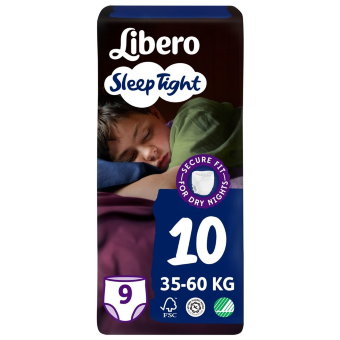 Трусики Libero Sleep 10, 35-60 кг, 9 шт.