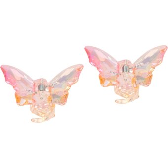 Красивые полупрозрачные заколки-бабочки Ibero Malibu (уп 2 шт) размер 4,5 см