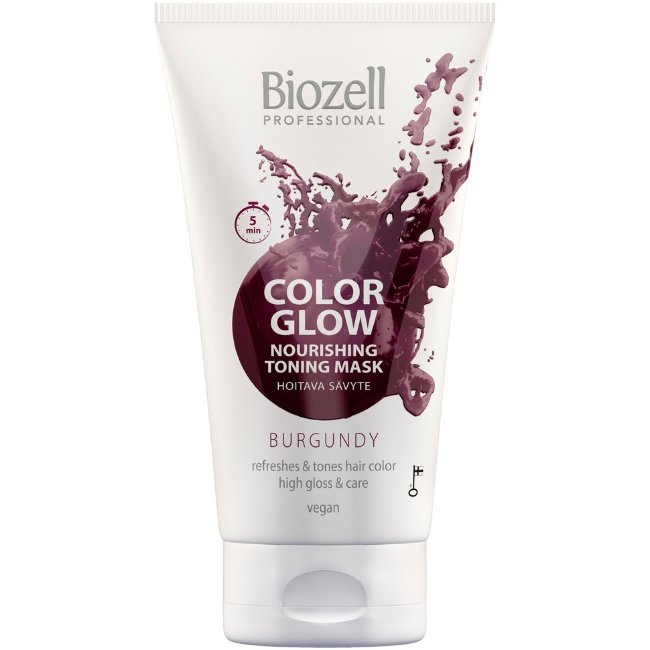 Ухаживающая тонирующая маска Biozell Color Glow Burgundy 150 мл Ухаживающая тонирующая маска Biozell Color Glow Burgundy 150 мл