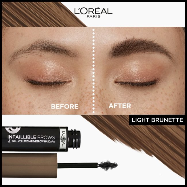 Тушь для бровей L'Oréal Paris Infaillible Brows 24H Volumizing Eyebrow 5.0 светло-коричневый 5 мл