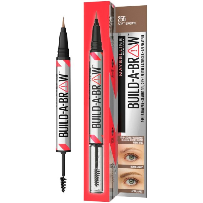 Карандаш для бровей Maybelline New York Build-a-Brow Pen 255 мягкий коричневый