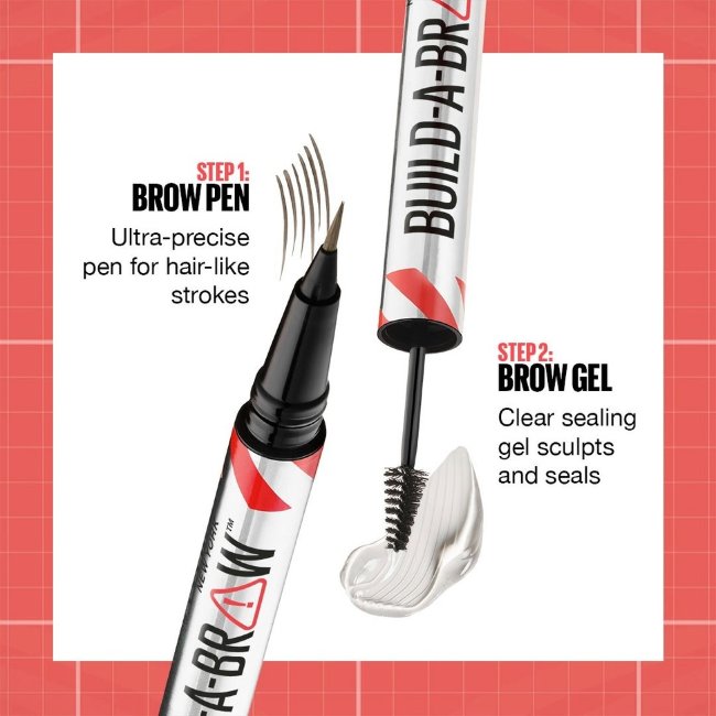 Карандаш для бровей Maybelline New York Build-a-Brow Pen 255 мягкий коричневый