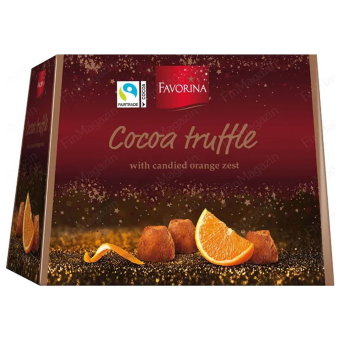 Трюфели с апельсиновой коркой Favorina 250 гр Трюфели с апельсиновой коркой Favorina 250 гр