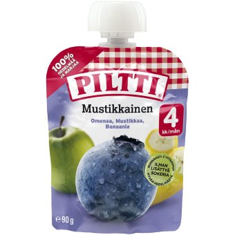 Piltti ( яблоко, банан, черника ) 90 гр