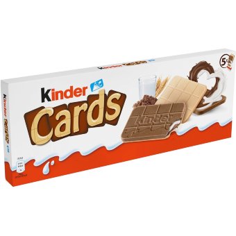 Вафли Kinder Cards с молочной и какао начинками (уп 2 шт) 5 шт