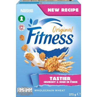 Хрустящие хлопья из цельнозерновой пшеницы, риса и овса Nestlé Fitness Original 375 гр