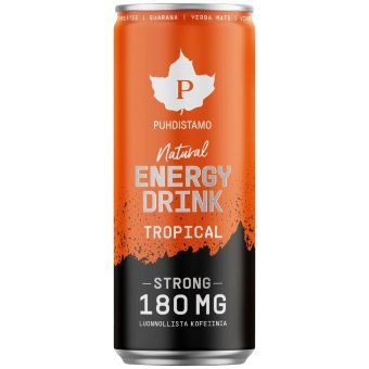 Энергетический напиток Puhdistamo Natural Energy Drink Strong Tropical 330 мл