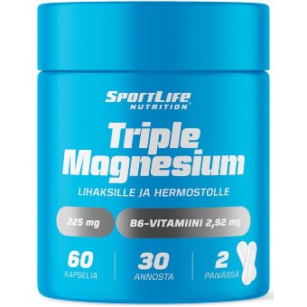 Тройной магний (цитрат магния, глицинат и малат) SportLife Nutrition Triple Magnesium 60 капсул Тройной магний (цитрат магния, глицинат и малат) SportLife Nutrition Triple Magnesium 60 капсул