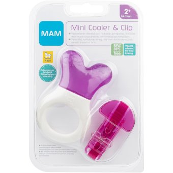 Охлаждающий прорезыватель для зубов Ainu MAM MiniCooler+Clip 2+ мес, 1 шт