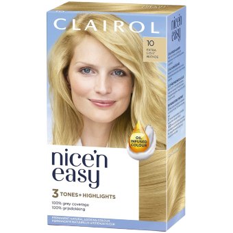 Стойкая краска для волос Clairol Nice'n Easy 10 экстрасветлый