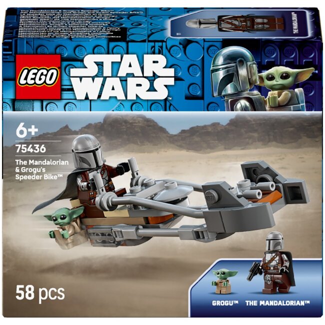 Игрушечный конструктор LEGO® Star Wars TM 75436 Мандалорский спидер с Грогом Игрушечный конструктор LEGO® Star Wars TM 75436 Мандалорский спидер с Грогом