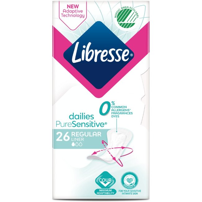 Прокладки гигиенические Libresse Daiy Normal Pure Sensitive 0% 26 шт