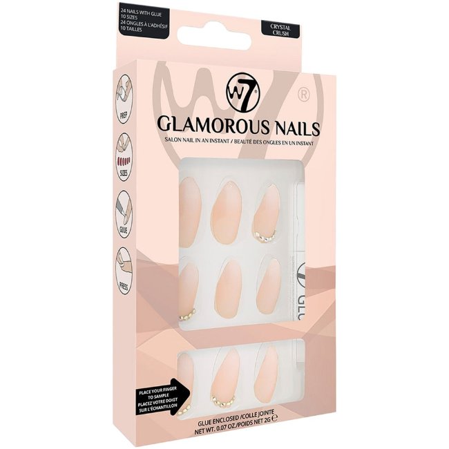 Набор для ногтей W7 с клеем Crystal crush Набор для ногтей W7 с клеем Crystal crush