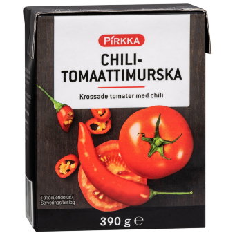 Измельченные томаты с перцем чили Pirkka 390г Измельченные томаты с перцем чили Pirkka 390г