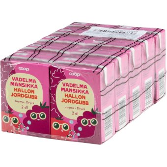 Напиток Coop с малиной и клубникой 10 x 2 дл