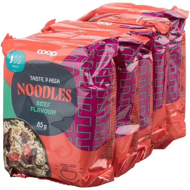 Лапша с ароматом говядины Coop Asia (уп 5 шт) 425 гр