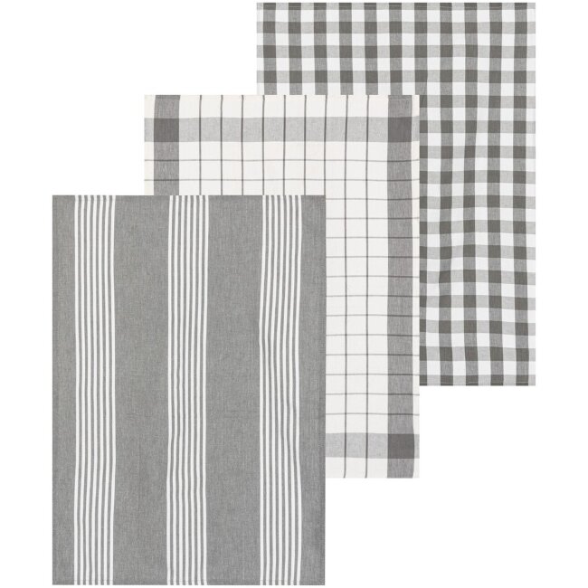 Кухонные полотенца Tex Home Stripes 3 шт серые