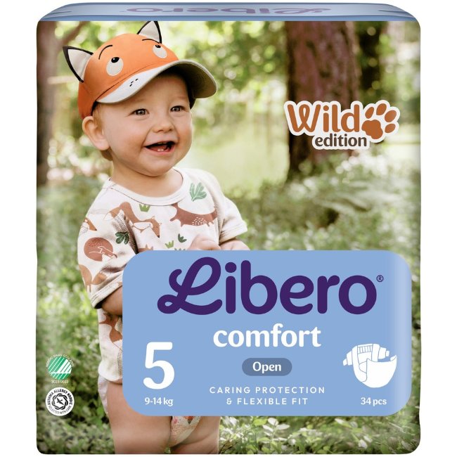 Подгузники на липучках Libero Comfort размер 5, 34 шт, для веса 9-14 кг Подгузники на липучках Libero Comfort размер 5, 34 шт, для веса 9-14 кг