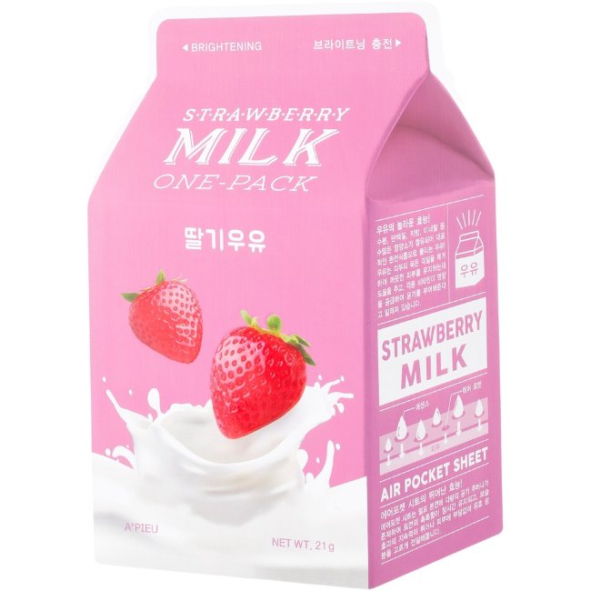 Тканевая маска A'Pieu Strawberry Milk одноразовая Тканевая маска A'Pieu Strawberry Milk одноразовая