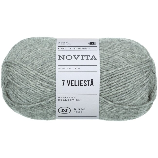 Пряжа Novita 7 Veljestä 100 гр kivi 043