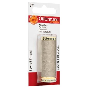 Универсальная швейная нить Gütermann 100 м полиэстер, светло-бежевый