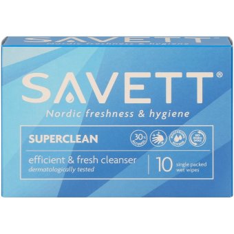 Влажные салфетки Savett Super Clean 10 шт Влажные салфетки Savett Super Clean 10 шт