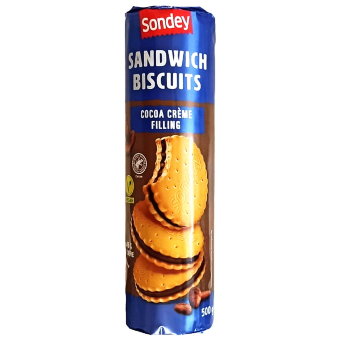 Печенье-сэндвич Sondey с какао-кремом 500 гр