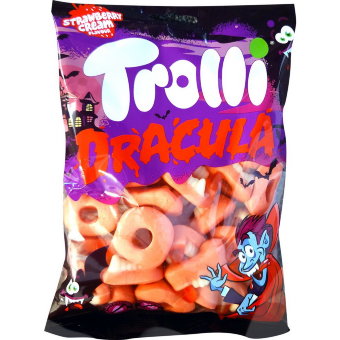 Конфеты жевательные Trolli зубы вампира "DRACULA" 200 гр Конфеты жевательные Trolli зубы вампира "DRACULA" 200 гр