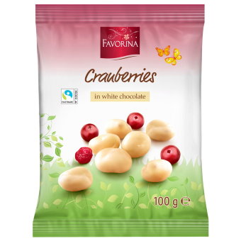 Клюква в белом шоколаде Favorina натуральное ягодное драже 100 гр Клюква в белом шоколаде Favorina натуральное ягодное драже 100 гр