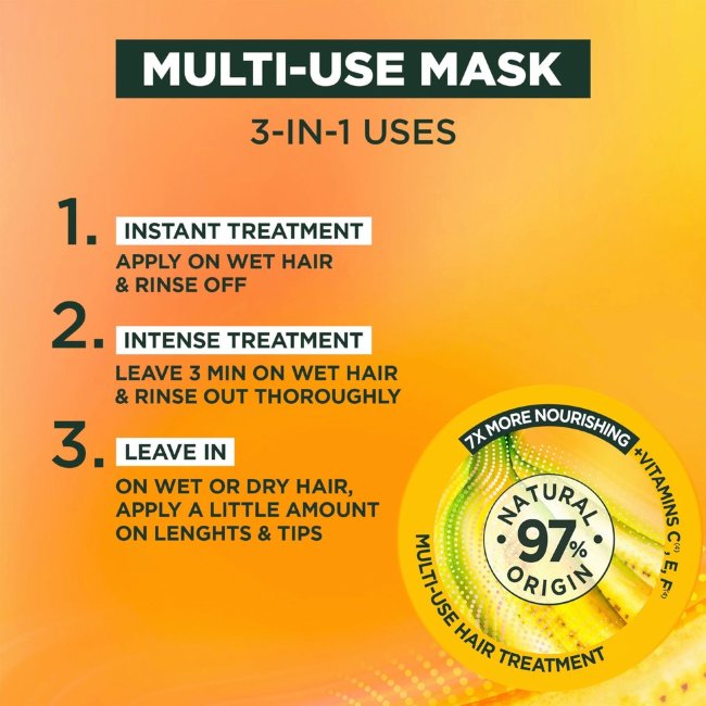 Питательная маска для волос с бананом Garnier Fructis 400 мл