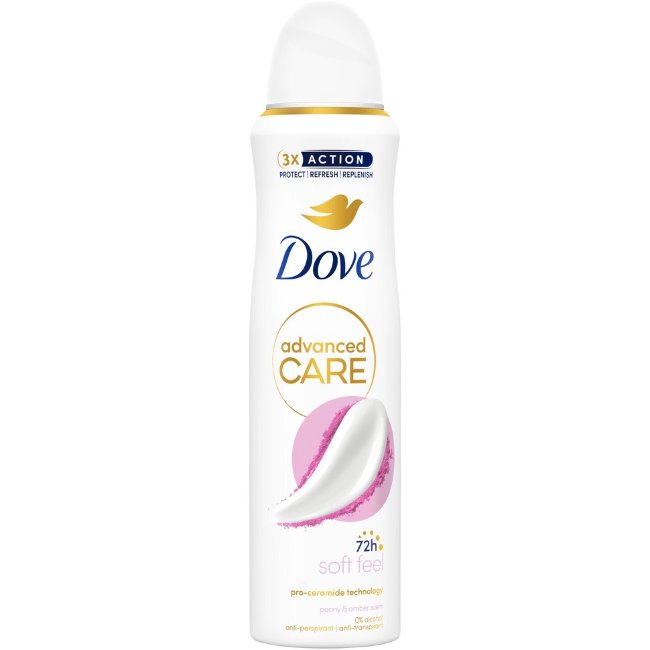 Дезодорант-спрей-антиперспирант Dove 72h Advanced Care Soft Feel 150 мл
