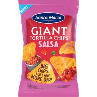 Кукурузные чипсы Santa Maria Giant Tortilla 160 гр с сальсой Кукурузные чипсы Santa Maria Giant Tortilla 160 гр с сальсой