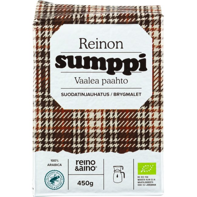 Светлообжаренный фильтрованный кофе Reino&Aino Reinon Sumppi 450 гр органик RFA