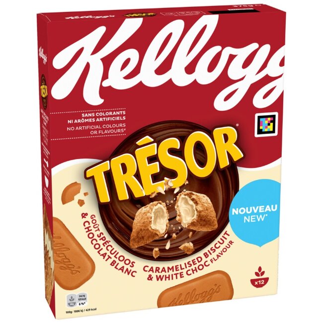 Хлопья Kellogg's Tresor карамелизированное печенье и белый шоколад 375 гр