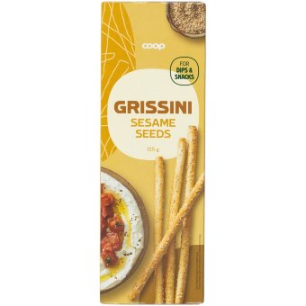Хлебные палочки grissini с кунжутом Coop 125 гр Хлебные палочки grissini с кунжутом Coop 125 гр