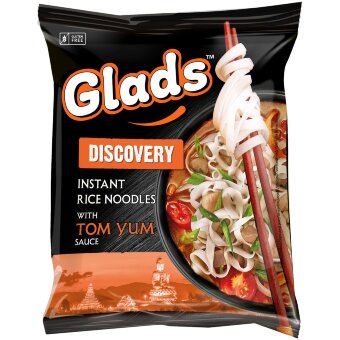 Рисовая лапша Glads Discovery Tom Yum с соусом 65 гр