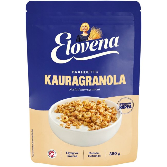 Гранола из овса с жареным овсом Elovena 350 гр
