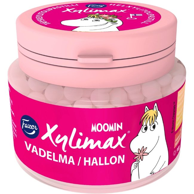 Ксилитовые пастилки Xylimax Moomin Fazer (малина) 90 гр
