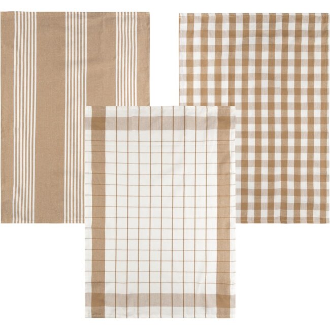 Кухонное полотенце Tex Home Stripes 3 шт бежевое Кухонное полотенце Tex Home Stripes 3 шт бежевое