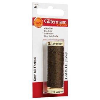 Универсальная швейная нить Gütermann 100 м полиэстер, коричневая