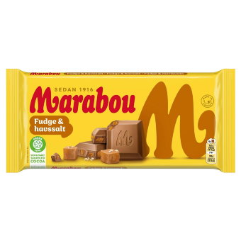 Молочный шоколад с морской солью Marabou Fudgea 185 гр Молочный шоколад с морской солью Marabou Fudgea 185 гр