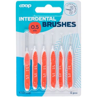 Зубная щетка для межзубных промежутков Coop 0,5 мм 6 шт Зубная щетка для межзубных промежутков Coop 0,5 мм 6 шт