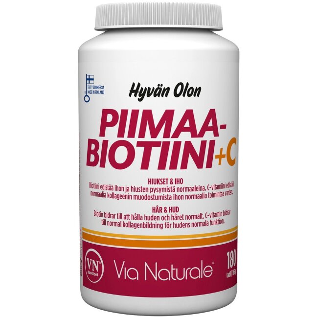 Таблетки Hyvän Olon Piimaa-Biotiini+C 180 шт Via Naturale