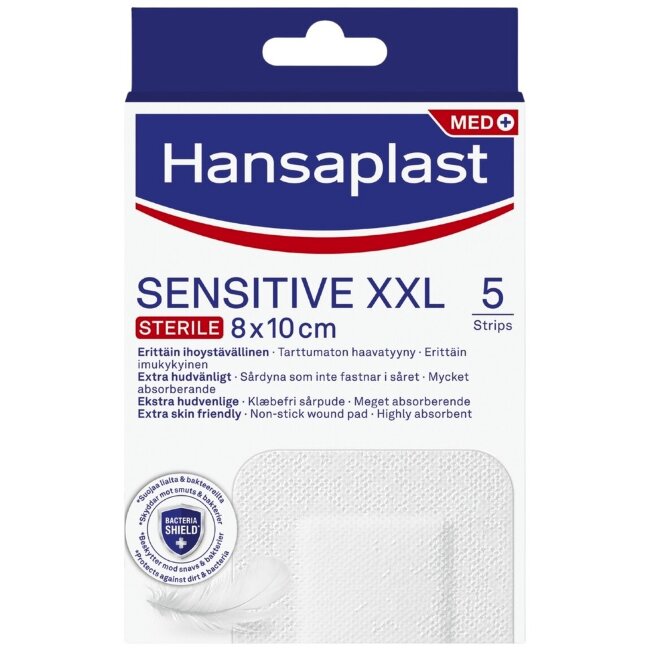 Пластыри Hansaplast Sensitive XXL 5 шт 8x10 см